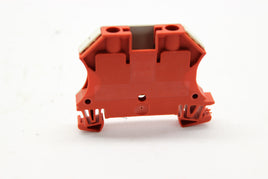 ALLEN BRADLEY 1492-J6 IEC 1-CIRCUIT FEED-THROUGH BLOCK, 6MM MAX. WIRE, RED, 00